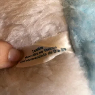 Peluche perro azul con chupete