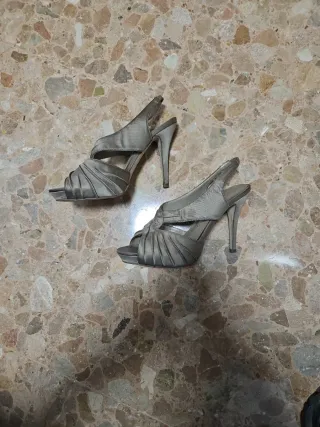 Sandalias Pedro Miralles Tacon Oro/Bronce