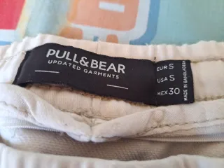 Pantalones cargo Beige blanco Pull&Bear