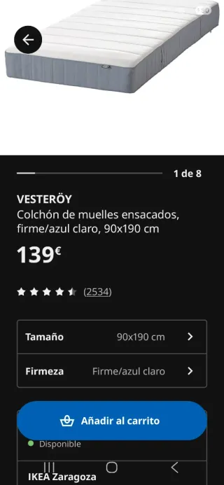 Cama alta Ikea con escritorio y armario
