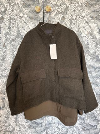 Chaqueta Zara Lana ZW Collection Verde Oliva