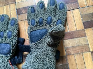 Guanti in pile orsetto unisex