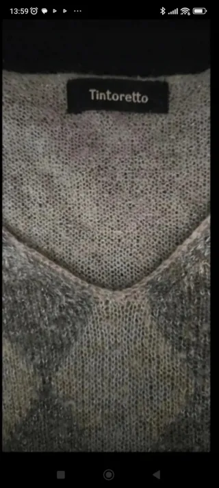 Jersey Tintoretto rombos con lentejuelas