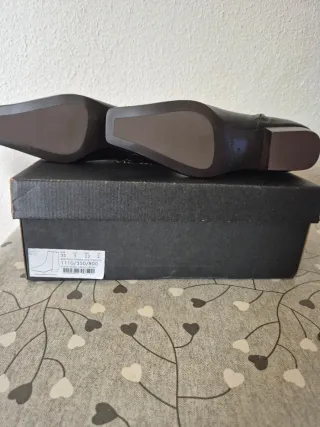 Botín piel negro Massimo Dutti