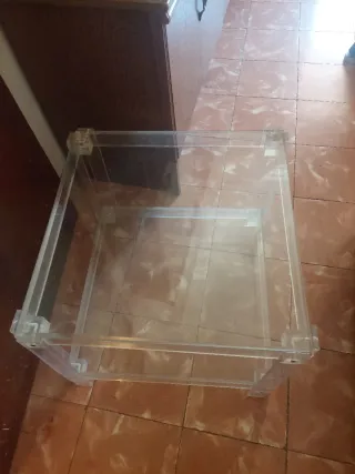 Mesa de salón acrílica transparente mesa de salón