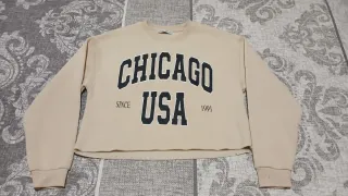 Sudadera Beige Chicago USA