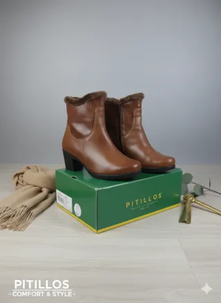 Botas Pitillos Piel Marrón Talla 37