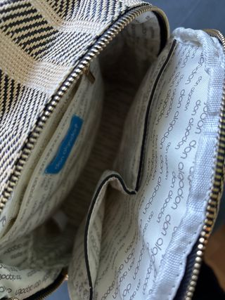 Mochila Don Algodón Rayas Beige y Negra