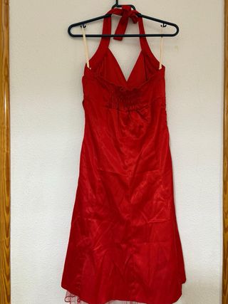 Vestido Rojo Cóctel Fussyon Estilo Vintage T38