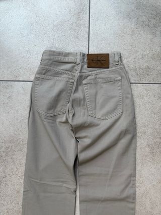 Pantaloni Calvin Klein Beige Dritti Donna