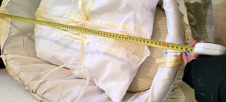 Moisés para bebé. Mimbre y madera