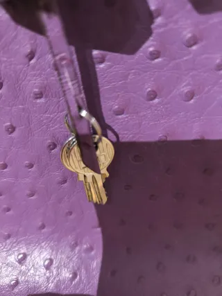 Bolso de piel morado abujardado tipo avestruz