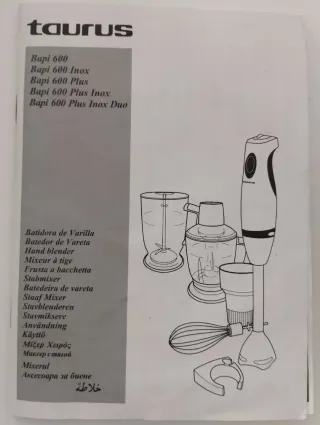 Batidora Taurus Rapi 600 Plus Inox
