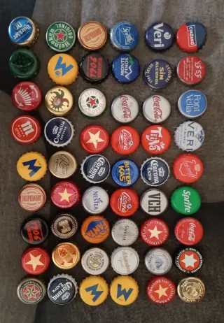 Lote chapas cerveza y refrescos