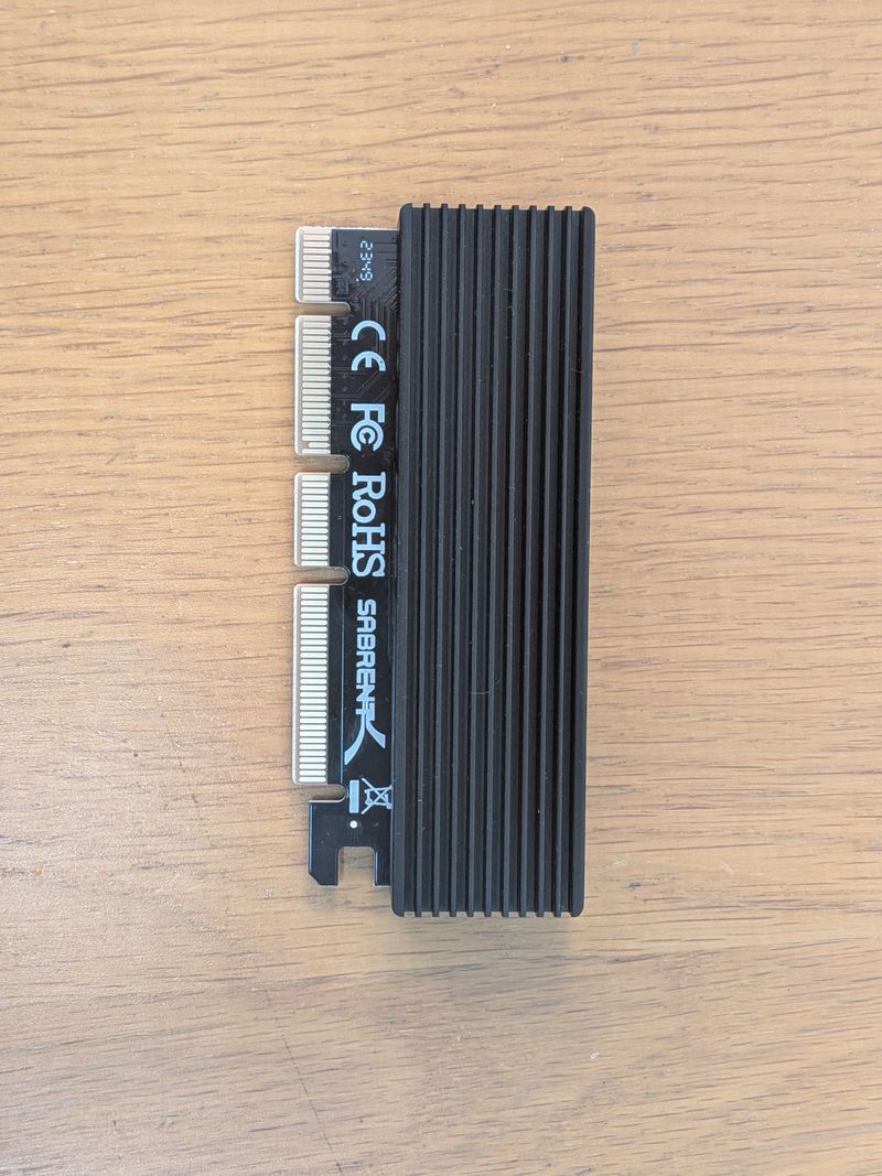 Adaptador PCIe a M.2 NVMe SSD