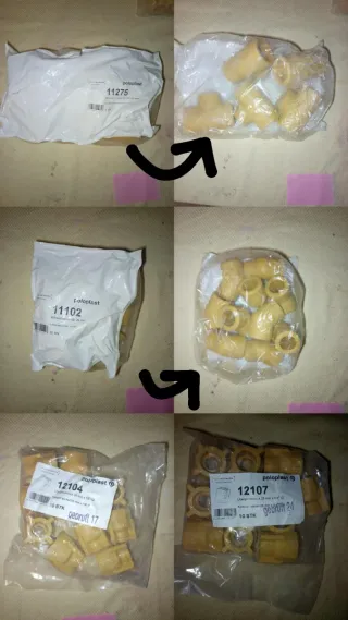 Lote +350 piezas Fontanería: Codos y Tes Poloplast