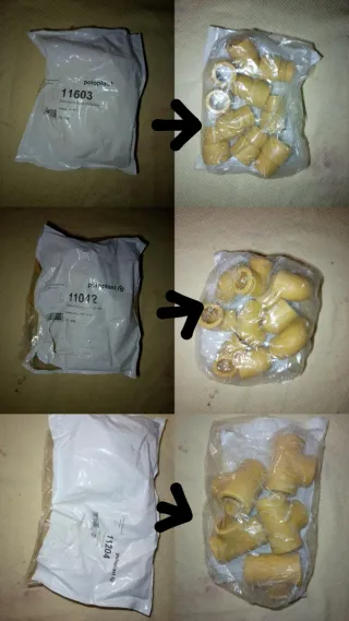 Lote +350 piezas Fontanería: Codos y Tes Poloplast