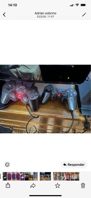 PlayStation 2 con 2 mandos y 20 juegos