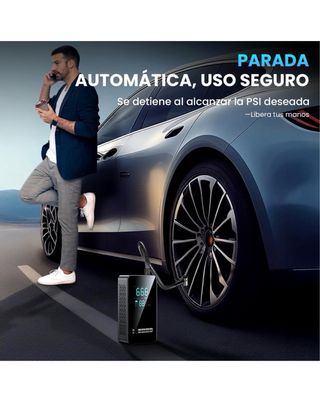 Hinchador ruedas coche - Compresor aire portátil