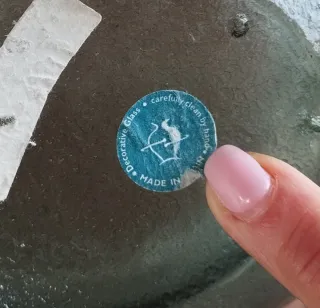 Vaso Vetro Soffiato Riciclato Vintage