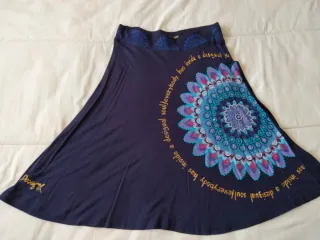 Falda Desigual Azul Marino Talla S