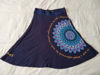 Falda Desigual Azul Marino Talla S