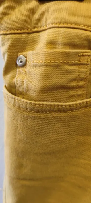 Pantalones Massimo Dutti Mujer Amarillo