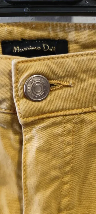 Pantalones Massimo Dutti Mujer Amarillo