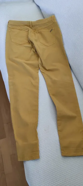 Pantalones Massimo Dutti Mujer Amarillo