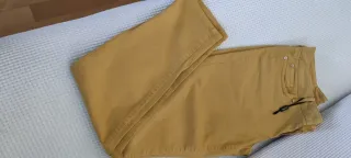 Pantalones Massimo Dutti Mujer Amarillo