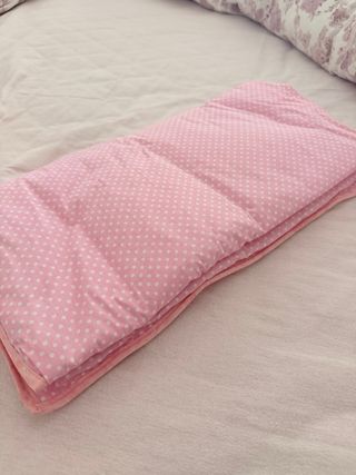 Saco dormir bebé rosa bolinhas