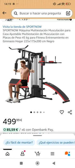 SPORTNOW Máquina Multiestación Musculación