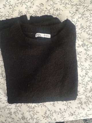 Jersey Zara punto negro Talla M