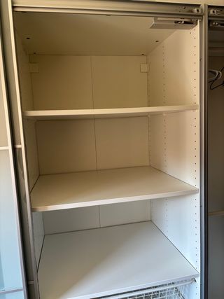 Combinación armario, blanco/vidrio blanco.