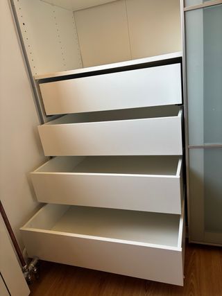 Combinación armario, blanco/vidrio blanco.