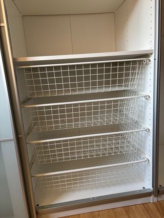 Combinación armario, blanco/vidrio blanco.