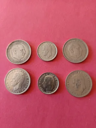 Lote de 6 Monedas Españolas - (10A10)