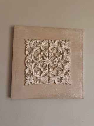 2 Quadri Decorativi Beige e Bianco
