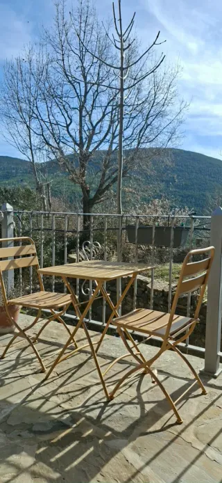 Tavolo e 2 Sedie Metalliche Beige