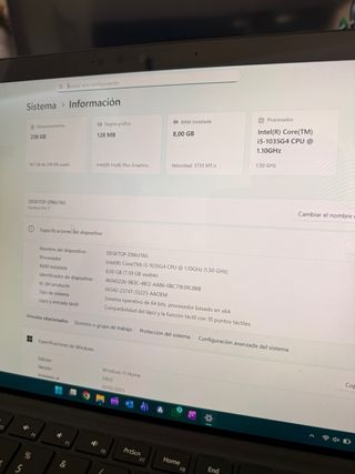 Microsoft Surface i5 8GB Negro/Gris