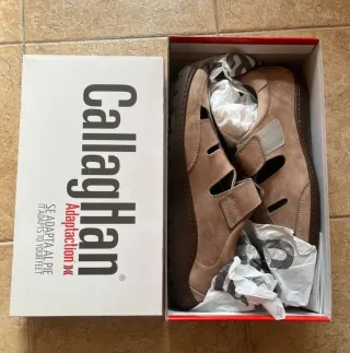 Sandalias Callaghan Cuero Beige/Marrón