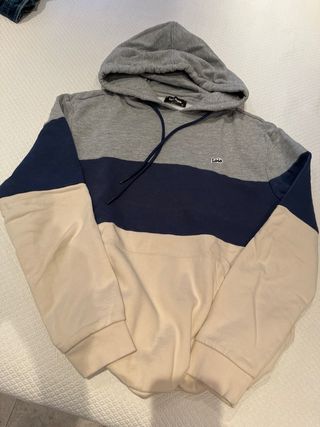 Sudadera Lois bicolor azul y gris nueva original