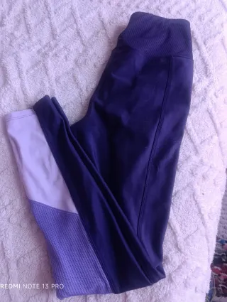 Mallas deportivas mujer morado y blanco