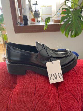 Zapatos mocasín Zara Negros Talla 37