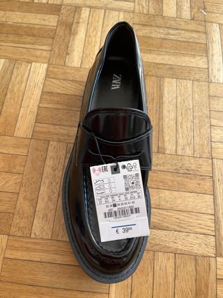 Zapatos mocasín Zara Negros Talla 37