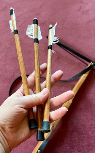 Ballesta madera niños +10 años + flechas