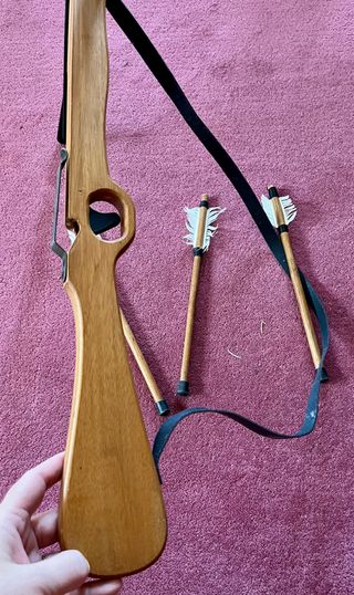 Ballesta madera niños +10 años + flechas