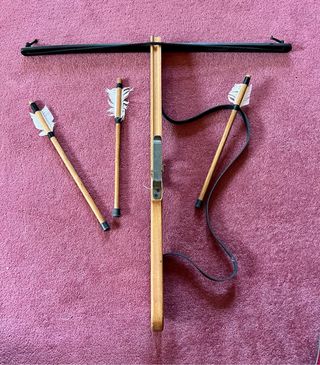 Ballesta madera niños +10 años + flechas