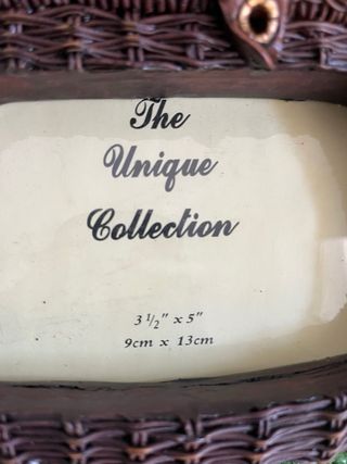 Marco de fotos cesta pesca de porcelana