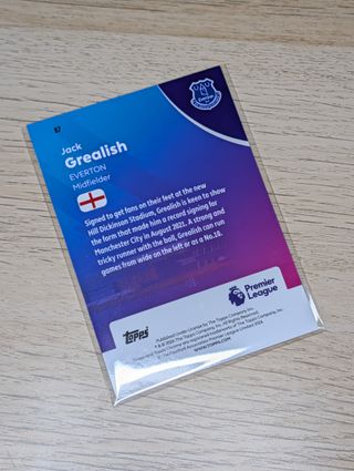 Carta Topps Chrome Jack Grealish Premier League